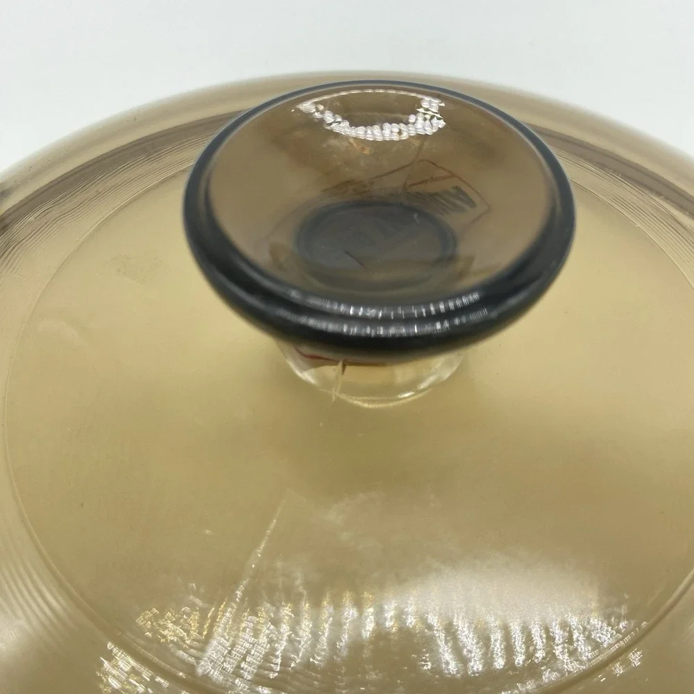 Pyrex Visions Amber Glass Casserole Replacement Lid  V-2.5-C 8.5
